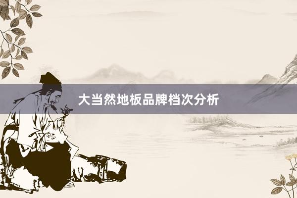 大当然地板品牌档次分析