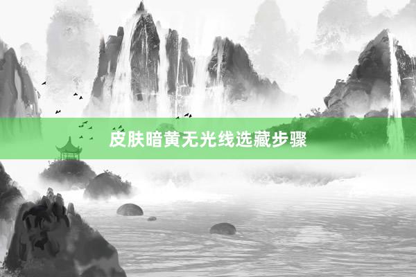 皮肤暗黄无光线选藏步骤